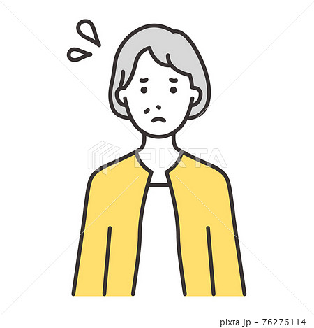 中高年 女性 表情 焦る 中高年 女性 表情 焦る 76276114