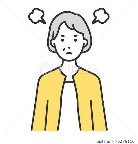 中高年　女性　表情　怒る 76276116