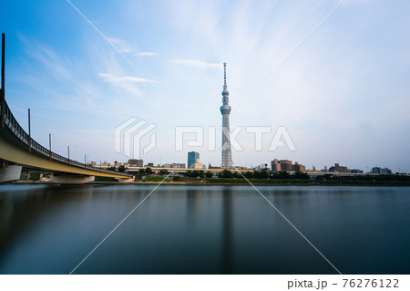 隅田公園からの東京スカイツリーと隅田川 隅田公園からの東京スカイツリーと隅田川 76276122