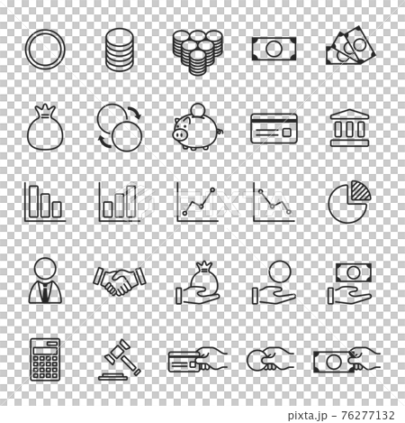 Finance icon illustration set Finance icon illustration set 76277132