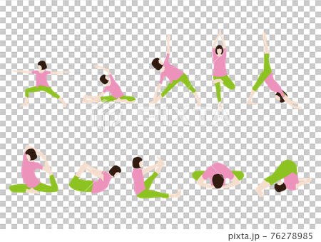 ヨガポーズ各種 76278985