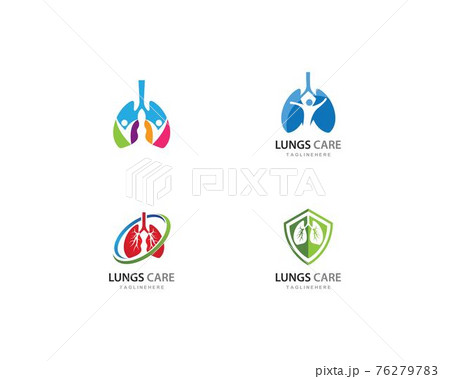 Lungs care logo vector 76279783