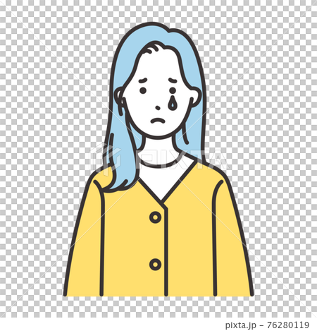 Adult female facial expression crying 76280119