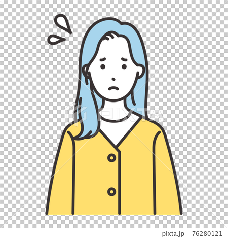Adult female facial expression impatient - Stock Illustration [76280121 ...