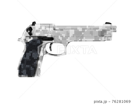 Handgun isolated on white 76281069
