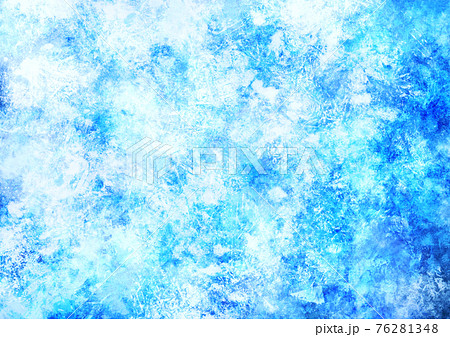 氷テクスチャ　凍結　涼し気な背景イラスト 76281348