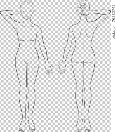 女性 美容 全身イラストセット 女性 美容 全身イラストセット 76283742