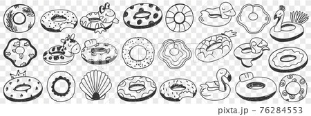 Circles for swimming doodle set Circles for swimming doodle set 76284553