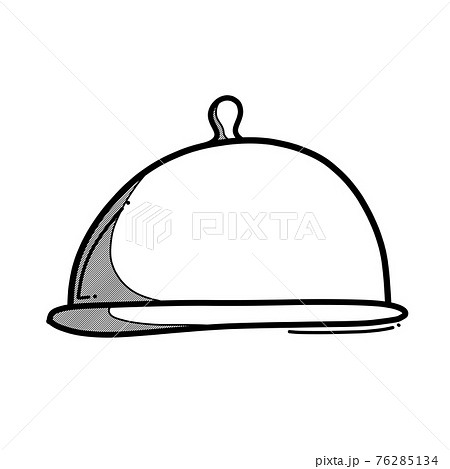 Food cover doodle vector icon. Drawing sketch illustration hand drawn line eps10 Food cover doodle vector icon. Drawing sketch illustration hand drawn line eps10 76285134