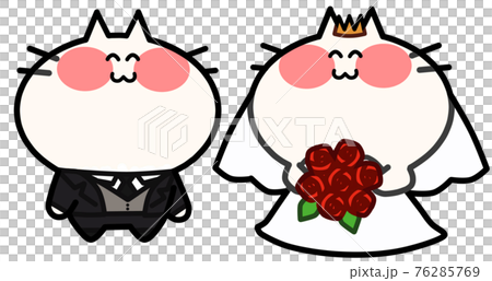 Wedding bride groom Nyanko smile ver 76285769