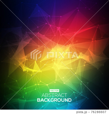 Abstract Low poly, Molecule And Communication Background. Abstract colorfull bright technology vector background. Connection structure. Vector science background. Polygonal vector background. 76286607
