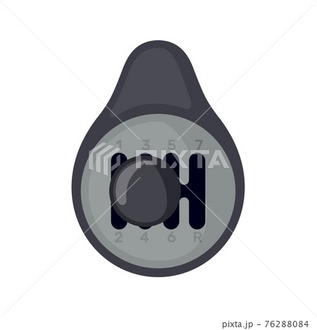 Car gearbox icon in flat style isolated on white background. 76288084