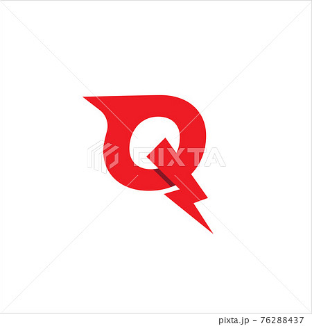 Letter Q Initial Logo Design Template Isolated On White Background. Alphabet Thunder Logo Concept. Hot Red Color Theme. Letter Q Initial Logo Design Template Isolated On White Background. Alphabet Thunder Logo Concept. Hot Red Color Theme. 76288437