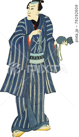 財布片手に立つ男性 76292609