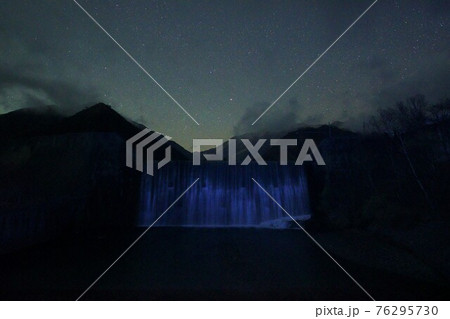 足尾砂防堰堤の星空／日光市足尾町 76295730