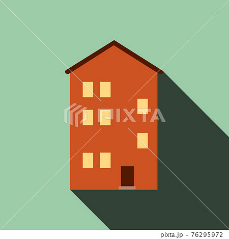 Building house icon with long shadow, Flat design, vector illustration Building house icon with long shadow, Flat design, vector illustration 76295972