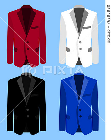 Man suit set on blue background. Business. Flat design, vector illustration 76295980