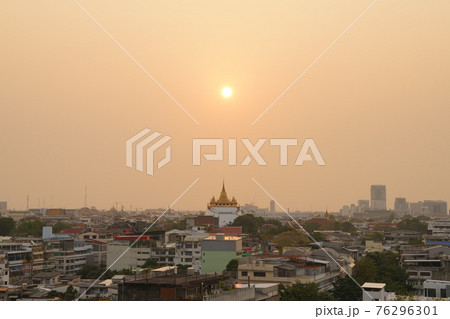The Golden Mount, Wat Saket, in Bangkok, Thailand. 76296301