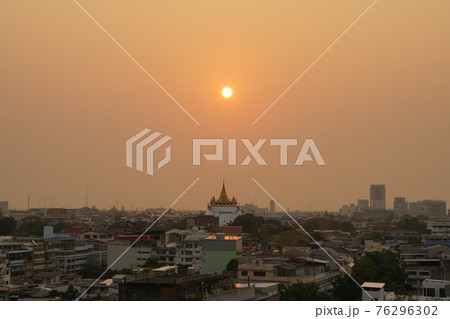 The Golden Mount, Wat Saket, in Bangkok, Thailand. The Golden Mount, Wat Saket, in Bangkok, Thailand. 76296302