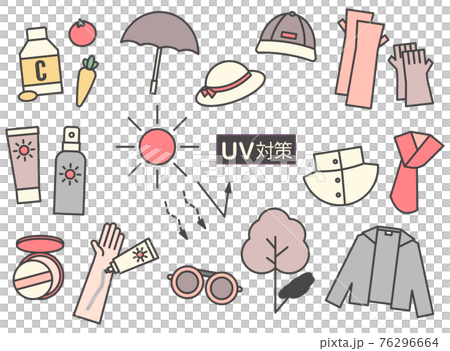 防紫外線商品插畫素材套裝 防紫外線商品插畫素材套裝 76296664