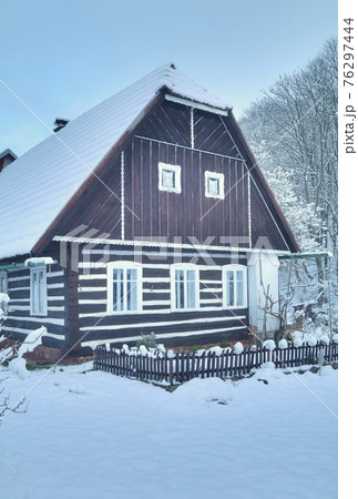 Winter time in the village 76297444