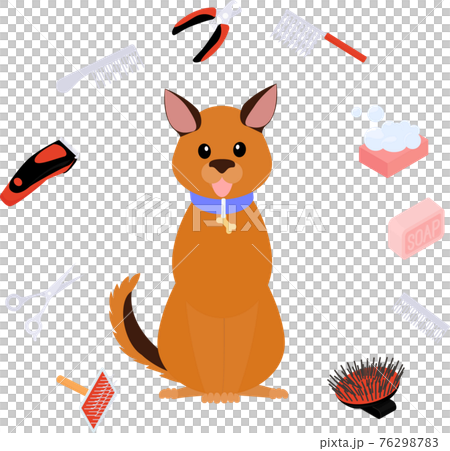 Grooming dog illustration, pet hair care salon Grooming dog illustration, pet hair care salon 76298783