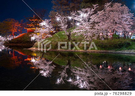 高田城跡公園の夜桜 高田城跡公園の夜桜 76298829