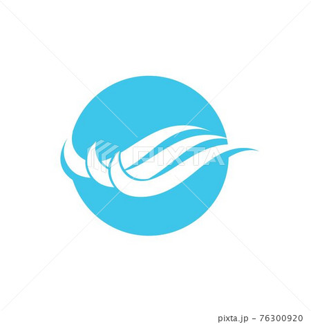 Water wave icon vector template logo 76300920