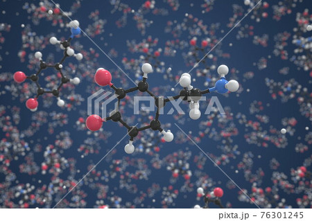 Dopamine molecule, scientific molecular model, 3d rendering Dopamine molecule, scientific molecular model, 3d rendering 76301245