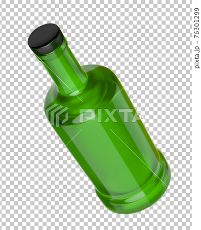 Green glass bottle 76301299