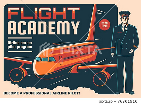 Pilot and airplane, aircraft staff and aviation 76301910