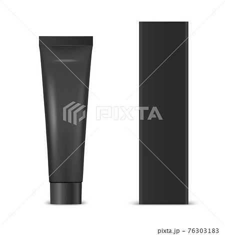 Vector 3d Realistic Plastic, Metal Black Tooth Paste, Cream Tube, Carton Packing Isolated on White Background. Design Template of Toothpaste, Cosmetics, Cream, Tooth Paste for Mockup. Front View Vector 3d Realistic Plastic, Metal Black Tooth Paste, Cream Tube, Carton Packing Isolated on White Background. Design Template of Toothpaste, Cosmetics, Cream, Tooth Paste for Mockup. Front View 76303183