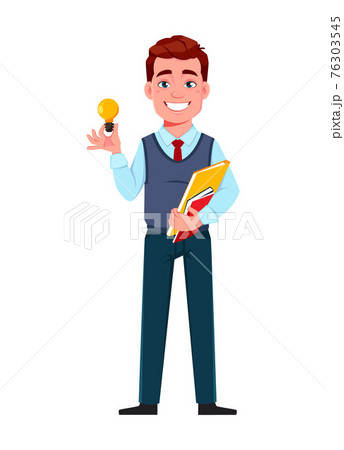 Handsome business man having a good idea 76303545