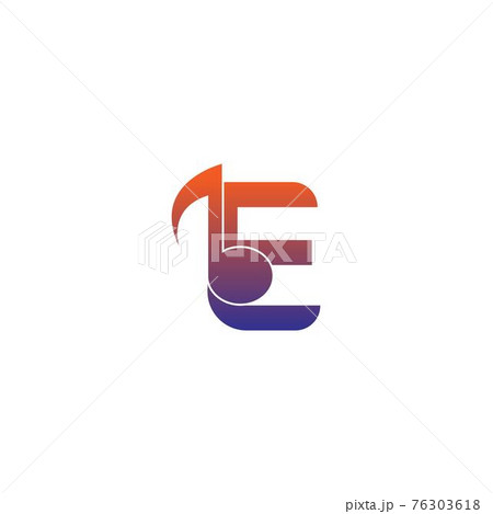 Letter E logo icon with musical note design symbol template Letter E logo icon with musical note design symbol template 76303618