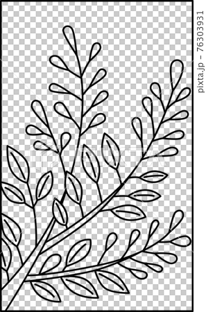 花札 文月 萩 7月 萩のカス イラスト アイコンのイラスト素材