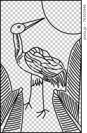 花札 睦月 松 鶴 1月 松に鶴 イラスト アイコンのイラスト素材 花札 睦月 松 鶴 1月 松に鶴 イラスト アイコンのイラスト素材