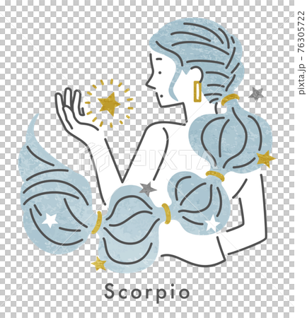 十二星座的天蠍座女孩(矢量) 十二星座的天蠍座女孩(矢量) 76305722