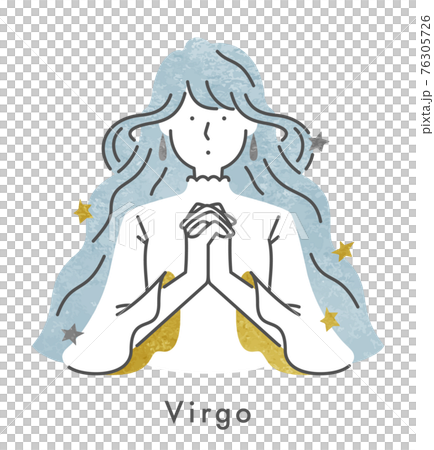 十二星座のおとめ座の女の子(ベクター) 十二星座のおとめ座の女の子(ベクター) 76305726