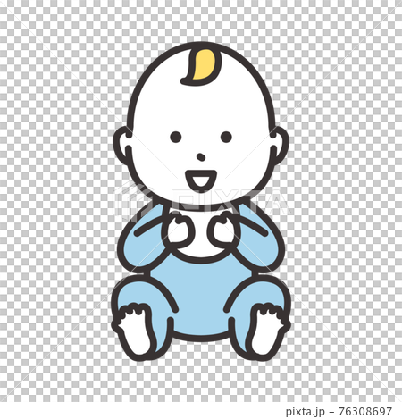 Baby boy facial expression smile 76308697