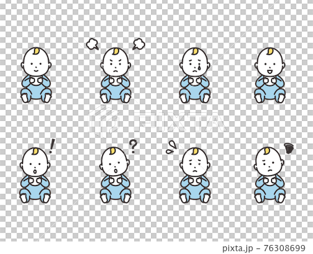 赤ちゃん　男の子　表情　セット 76308699