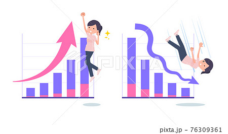 flat type medical staff woman_performance-up-down flat type medical staff woman_performance-up-down 76309361