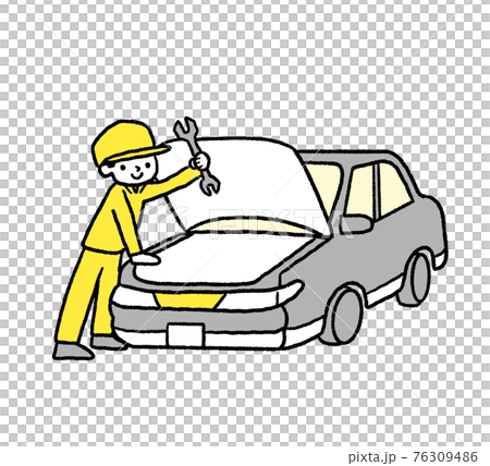 汽車檢查插圖 汽車檢查插圖 76309486