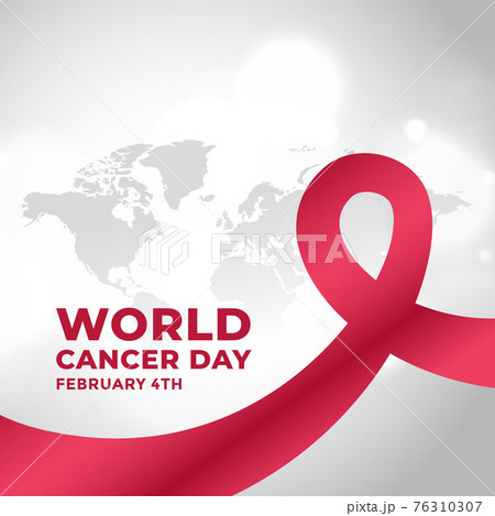 world cancer day campaign poster with ribbon world cancer day campaign poster with ribbon 76310307