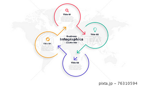four steps directional line infographic template design four steps directional line infographic template design 76310594