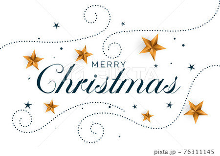 merry christmas white background with golden hearts 76311145