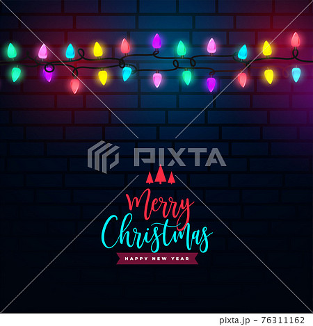 merry christmas colorful light decoration background design 76311162