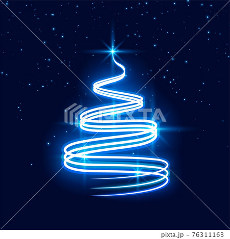 merry christmas neon festival tree design background 76311163