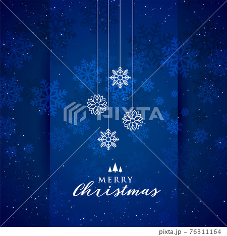 blue merry christmas snowflakes festival background design 76311164