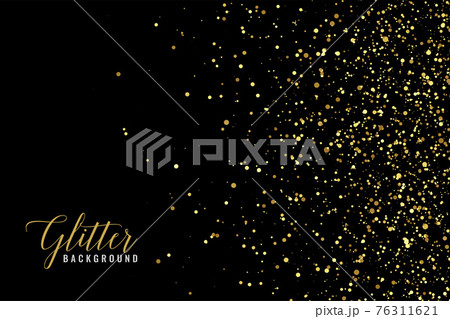 abstract golden glitter sparkle on black background 76311621