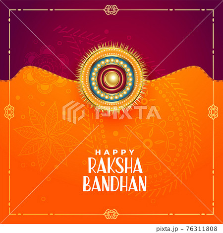 indian design style raksha bandhan festival greeting 76311808